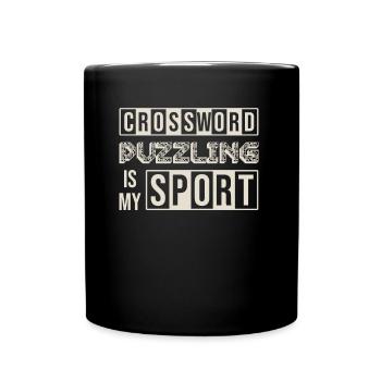 Les mots croisés sont mon sport - Mug uni - noir - Devant