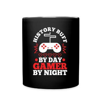 History by day gamer by night - Full Colour Mug - black - Front