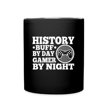 History by day gamer by night - Full Colour Mug - black - Front