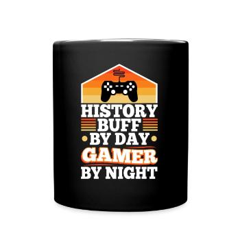 History by day gamer by night - Full Colour Mug - black - Front
