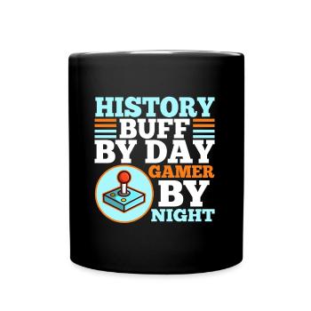 History by day gamer by night - Full Colour Mug - black - Front