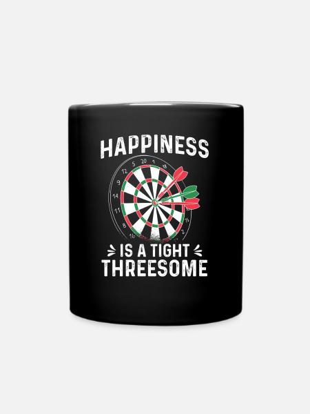 Dart Dreier Happiness Tight Threesome Anspielung - Tasse einfarbig - Schwarz
