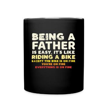 Papa Father Saying Funny Father's Day - Full Colour Mug - black - Front