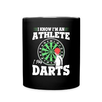 fléchettes Sportsman Joueur de fléchettes Athlète Jouer aux fléchettes - Mug uni - noir - Devant