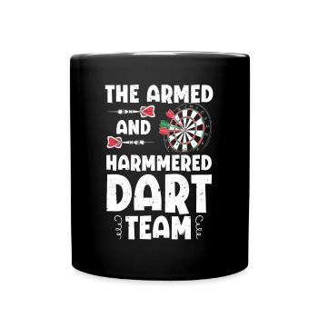 Armed Hammered Dart Team Dartboard Darts - Full Colour Mug - black - Front
