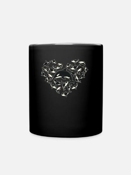 Amoureux des baleines, orque.. - Mug uni - noir