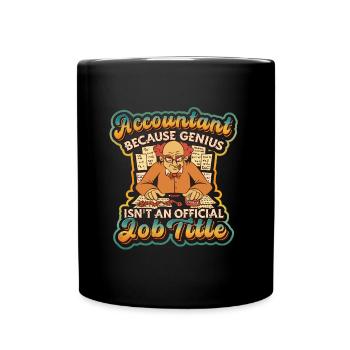 Le génie comptable n’est pas un fonctionnaire - Mug uni - noir - Devant