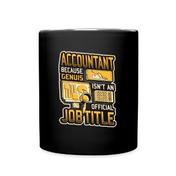 Le génie comptable n’est pas un fonctionnaire - Mug uni - noir - Devant