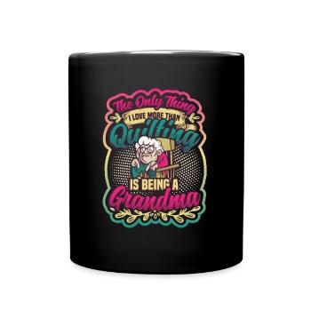 Nähen Quilter Oma Quilten - Tasse einfarbig - Schwarz - Vorne