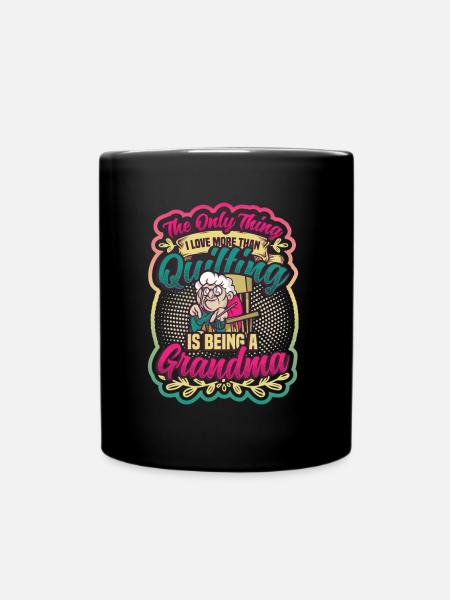 Nähen Quilter Oma Quilten - Tasse einfarbig - Schwarz