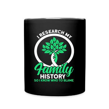 Généalogiste généalogiste Arbre généalogique Geschen - Mug uni - noir - Devant