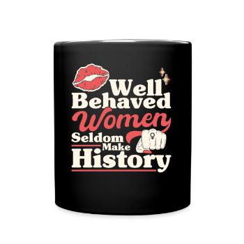 Rechte der Frauen Feministisch Ermächtigung Gesche - Tasse einfarbig - Schwarz - Vorne