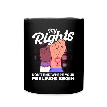 Féminisme Egalité féministe des Ges - Mug uni - noir - Devant