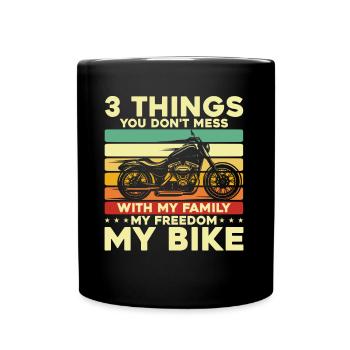 Chopper Motorcycle Biker Motorcycle Gift - Full Colour Mug - black - Front