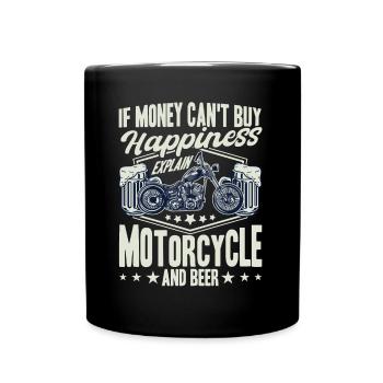 Chopper Motorcycle Motorcycle Biker Gift - Full Colour Mug - black - Front