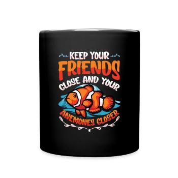 Funny pun clownfish anemones - Full Colour Mug - black - Front