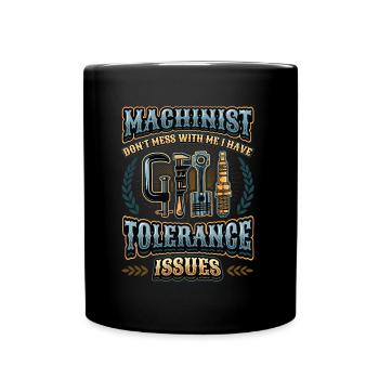 Les opérateurs de machines ont des problèmes de tolérance - Mug uni - noir - Devant