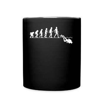 Cadeau amusant de plongeur Diving Evolution Diver - Mug uni - noir - Devant