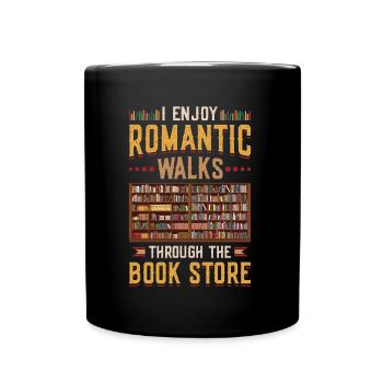 Promenades romantiques dans la librairie - Mug uni - noir - Devant