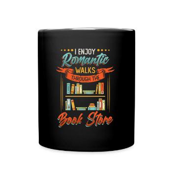 Promenades romantiques dans la librairie - Mug uni - noir - Devant
