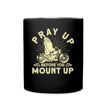 Christian Motorcyclist Motorcycle Biker Gift - Full Colour Mug - black - Front