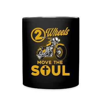 Chopper Christian Motorcycle Biker Gift - Full Colour Mug - black - Front
