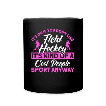 Mannschaftssport Feldhockey Feldhockey Spiel Gesch - Tasse einfarbig - Schwarz - Vorne
