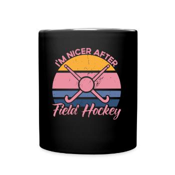 Feldhockey Feldhockey Spieler Hallen Feldhockey Ge - Tasse einfarbig - Schwarz - Vorne