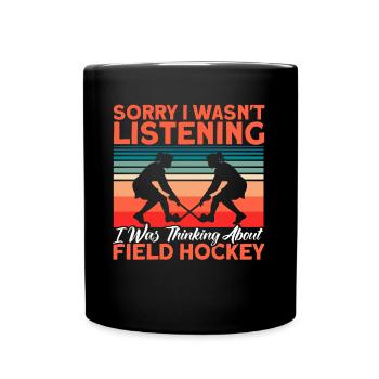 Mannschaftssport Feldhockey Spiel Feldhockey Gesch - Tasse einfarbig - Schwarz - Vorne