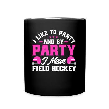 Mannschaftssport Feldhockey Feldhockey Spiel Gesch - Tasse einfarbig - Schwarz - Vorne