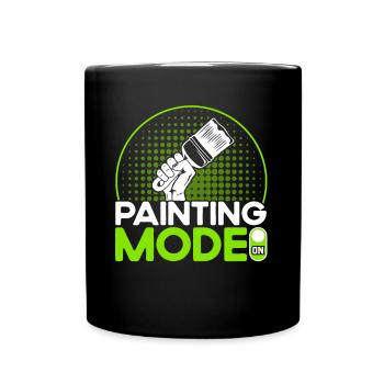 Dekorateur Bautenmaler Farbe mischen Geschenk - Tasse einfarbig - Schwarz - Vorne