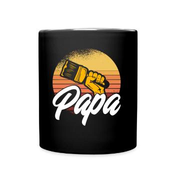 Maler Bautenmaler Farbe mischen Geschenk - Tasse einfarbig - Schwarz - Vorne