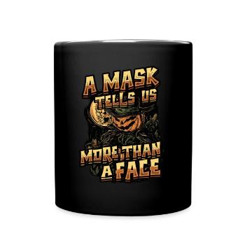 Gruseliger Halloween-kürbis - Tasse einfarbig - Schwarz - Vorne