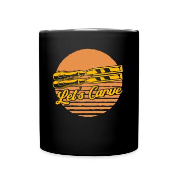 Holzschnitzerei Holzbearbeitung Schreiner Geschenk - Tasse einfarbig - Schwarz - Vorne