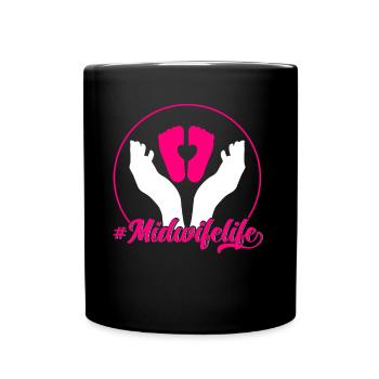 Geburtshelferin Geburtshelfer Doula Geschenk - Tasse einfarbig - Schwarz - Vorne