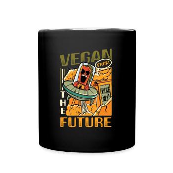 Vegans from the future, evil vegans. - Full Colour Mug - black - Front
