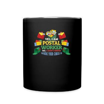 Drôle de bureau de poste - Mug uni - noir - Devant
