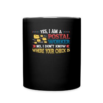 Drôle de bureau de poste - Mug uni - noir - Devant