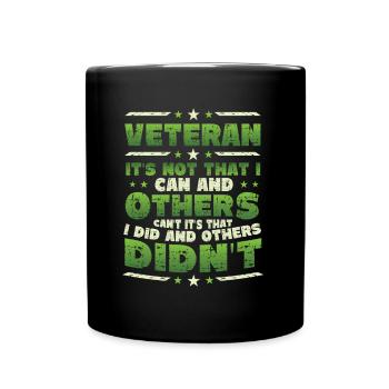 Veteran AppreciationPride in Veteran, Recognition, - Full Colour Mug - black - Front