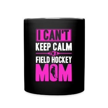 Hallen Feldhockey Mannschaftssport Feldhockey Spie - Tasse einfarbig - Schwarz - Vorne