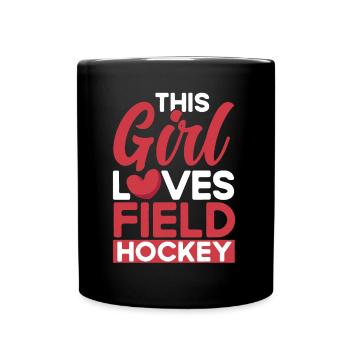 Feldhockey Mannschaftssport Feldhockey Spiel Gesch - Tasse einfarbig - Schwarz - Vorne