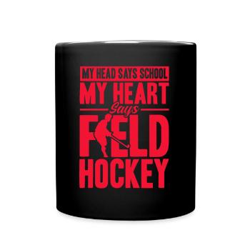 Mannschaftssport Feldhockey Feldhockey Spieler Ges - Tasse einfarbig - Schwarz - Vorne