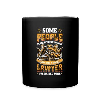 Père d’un avocat - Mug uni - noir - Devant