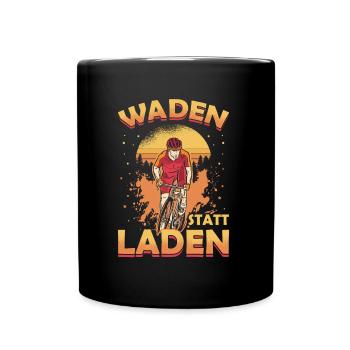 Waden Statt Laden Mountain Bike - Tasse einfarbig - Schwarz - Vorne