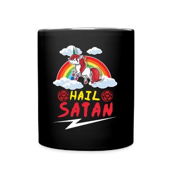 Satan Licorne Arc-en-ciel Metal Musique Amateur de Rock - Mug uni - noir - Devant