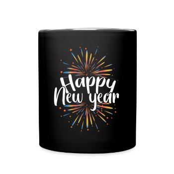 Fireworks New Year 2023 Hello 2023 New Year 2023 - Full Colour Mug - black - Front
