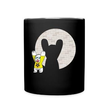 Rock Sign Kawaii Rabbit Metal Music Heavy Rock - Tasse einfarbig - Schwarz - Vorne