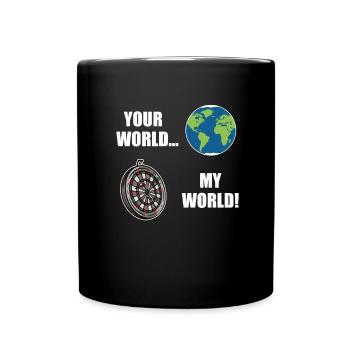 Votre monde My Dart World Dartboard Globe - Mug uni - noir - Devant