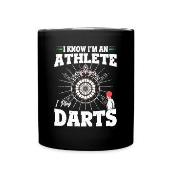 Darts Sportsman Darts Player Athlete Play Darts - Full Colour Mug - black - Front