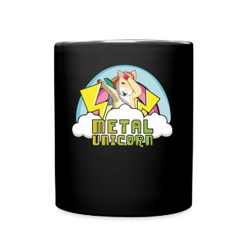 Dabbing Dab Licorne Arc-en-ciel Metal Musique Heavy Rock - Mug uni - noir - Devant